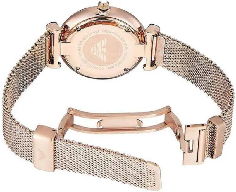 Watch lethargic conclusive crater with Stainless Steel Band Emporio Armani Women's Dress 