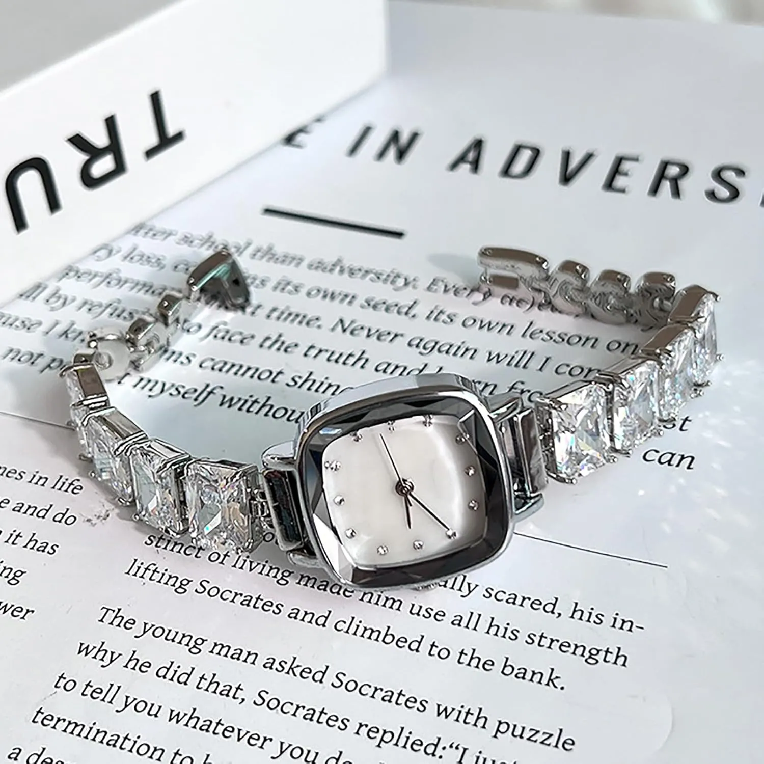 Watch Luxury Fashion Crystal overgraze Square Silver Quartz Watches for Women BESTKANG Bracelet Women's 