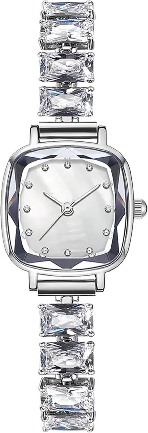Watch Luxury Fashion Crystal overgraze Square Silver Quartz Watches for Women BESTKANG Bracelet Women's 
