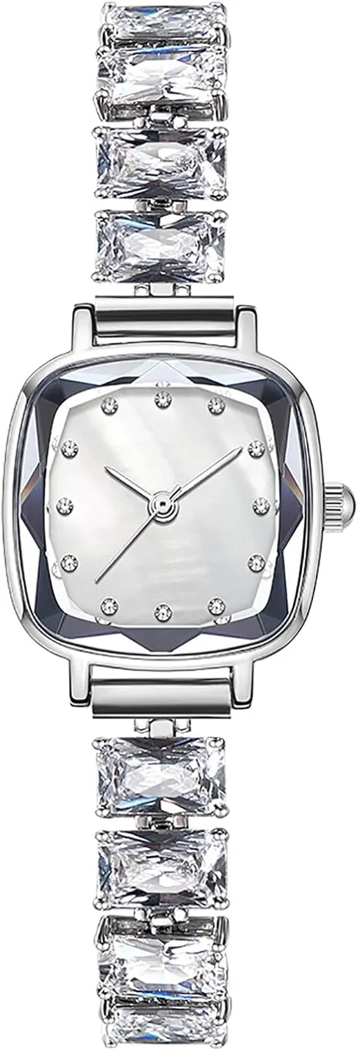 Watch Luxury Fashion Crystal overgraze Square Silver Quartz Watches for Women BESTKANG Bracelet Women's 