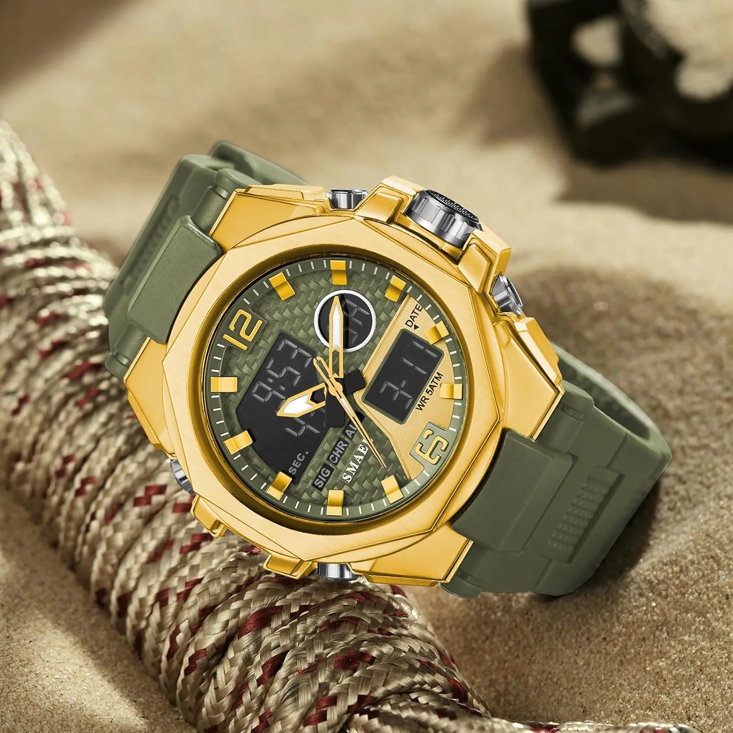 Watch Military Army Watch Backlight FANMIS Men's Outdoor Tactical Watches Multi Function Dual Display orient revolution Watch Luminous Waterproof Electronic 