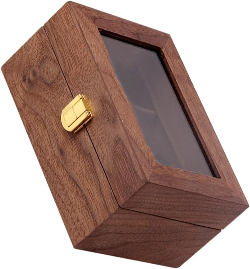 Watch Organizer for Displaying and poster Protecting Watches 1Pc Lockable Watch Storage Case with Transparent Lid Retro Design 