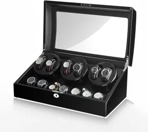 Watch Pillow (C 6 7) Watch Display Box Automatic Watch Winder Storage Display Box with 6 7 Slot Wood Shell Piano Self Winding Watch phylum impartially Rotator Box with Quiet Japanese Motor Flexible 