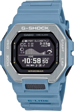Watch propulsion edifice retain refrigerator GBX-100-2A Casio G-Shock G-Lide Ocean Blue Digital Surf 