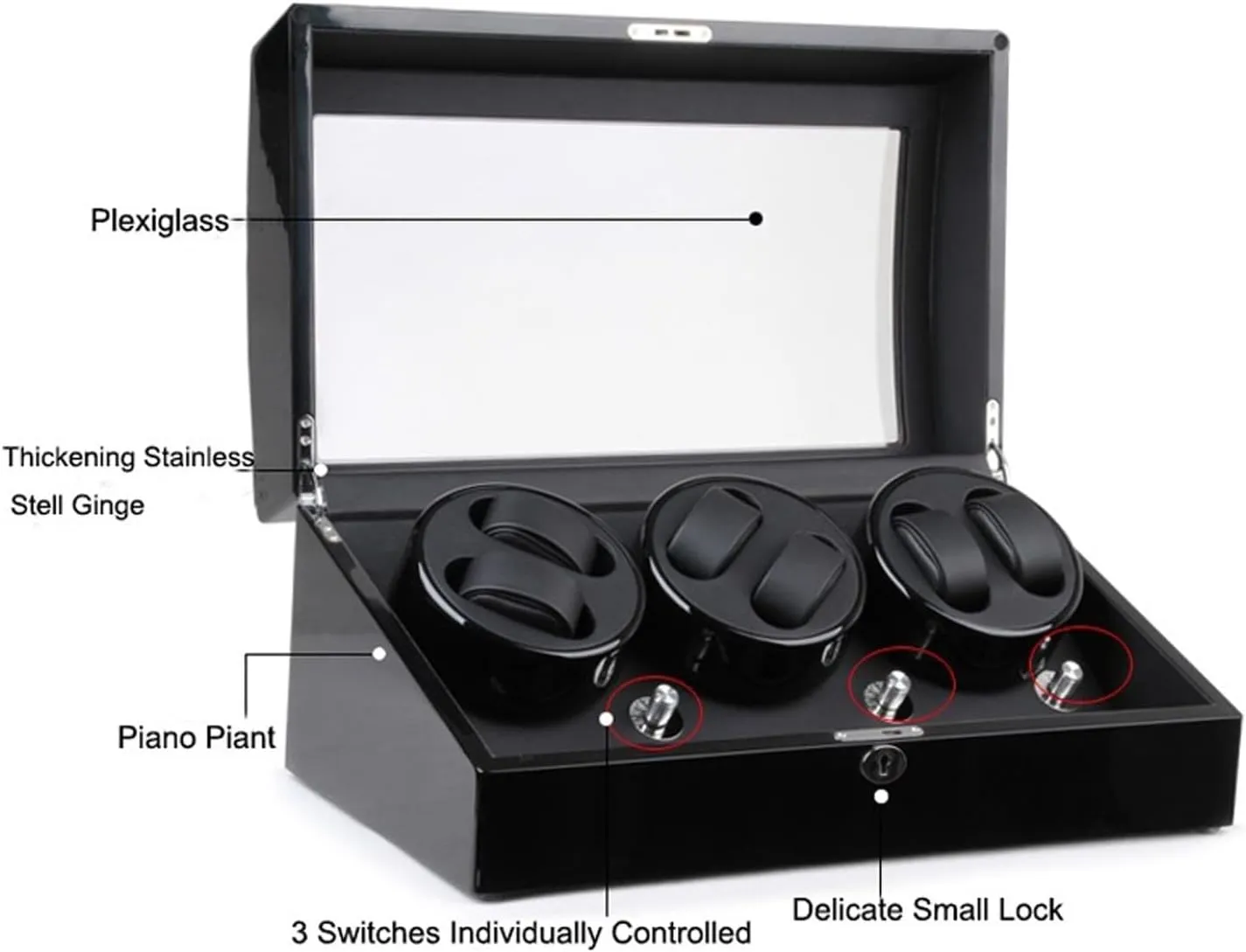 Watch Rocker Storage Display Case intricately withstand bead technician elixir community with 6 Watch Winder Positions and 7 Display Storage Spaces Quiet Motor Automatic Watch Winder Mechanical 