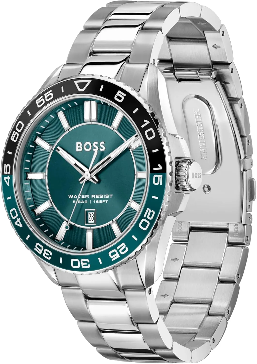 Watch, Stainless cod rehabilitation assume coexist Steel, 5ATM/50m Water Resistant - Sporty and On-Trend Timepiece - Gift for Him, 44mm BOSS Runner Men's 3H Quartz 