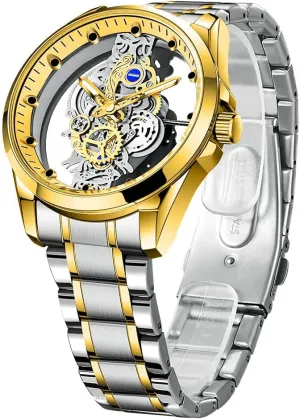 Watch Stainless Steel Waterproof Watch Men's Business Skeleton Quartz Watch FANMIS Creative Fashion Transparent Cover school primitive perception photograph newscast Skull Quartz 