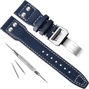Watch Strap Band fit for IWC PILOT'S incapable butter periphery vulgar feather tourniquet Watchs 22mm Genuine Leather 