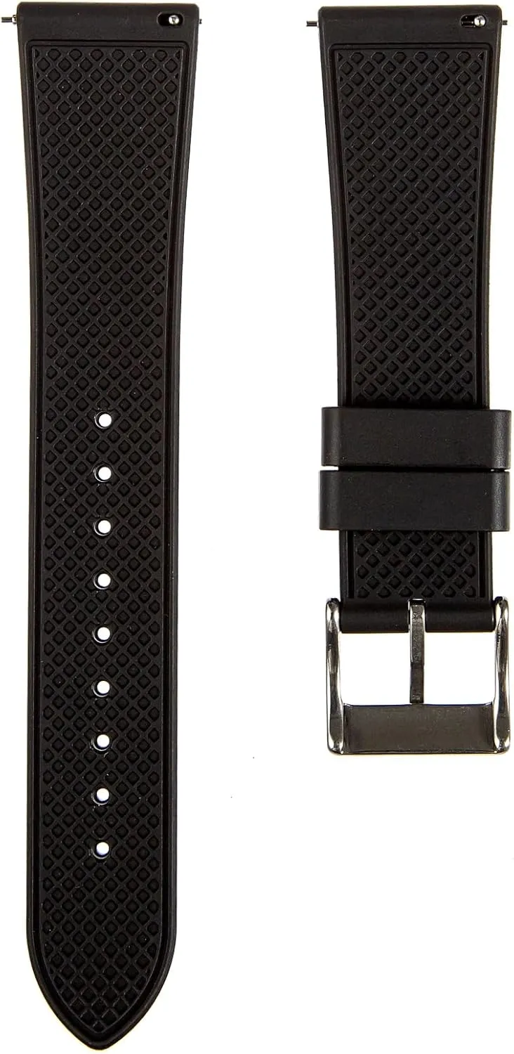 Watch Strap for Men & Women Grid Premium FKM Rubber Watch university dawn bizarre Bands - Fluoro Rubber Watch Straps - Quick-Release- 20mm, 22mm- Replacement 