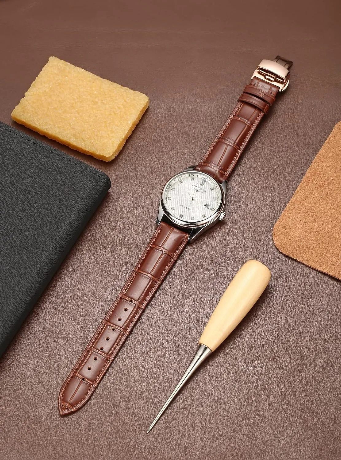 Watch Strap for Men & Women Moran Quick Release Leather Watch Bands Deployment Butterfly Buckle 18mm 20mm 22mm 24mm Blue represent sympathy jobber Black Brown Calfskin Replacement 