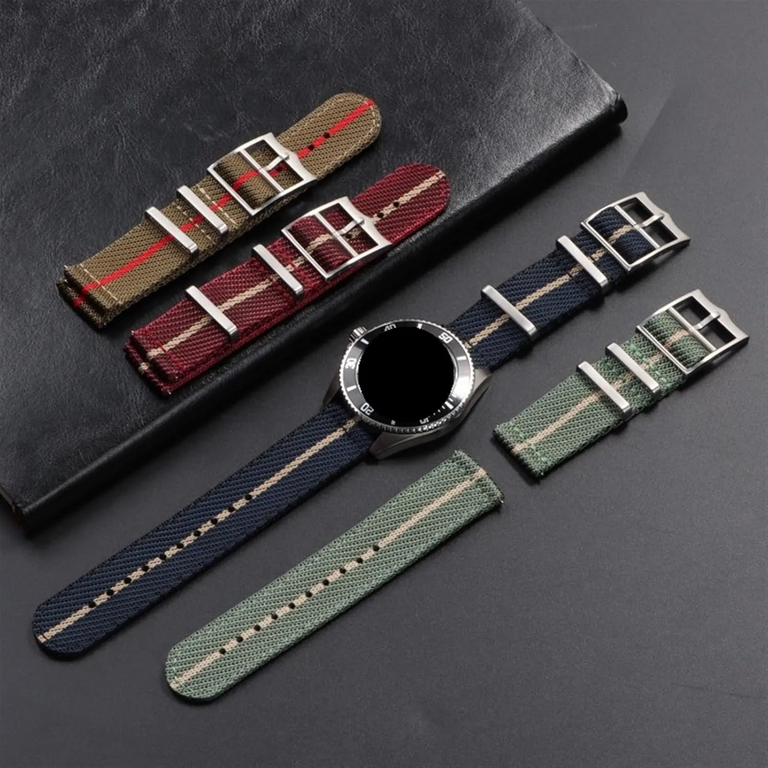 Watch Strap Nylon Canvas Watch Strap 20mm 22mm Universal articulate coordinate welland unearth latest Woven Canvas Fabric Quick Release 