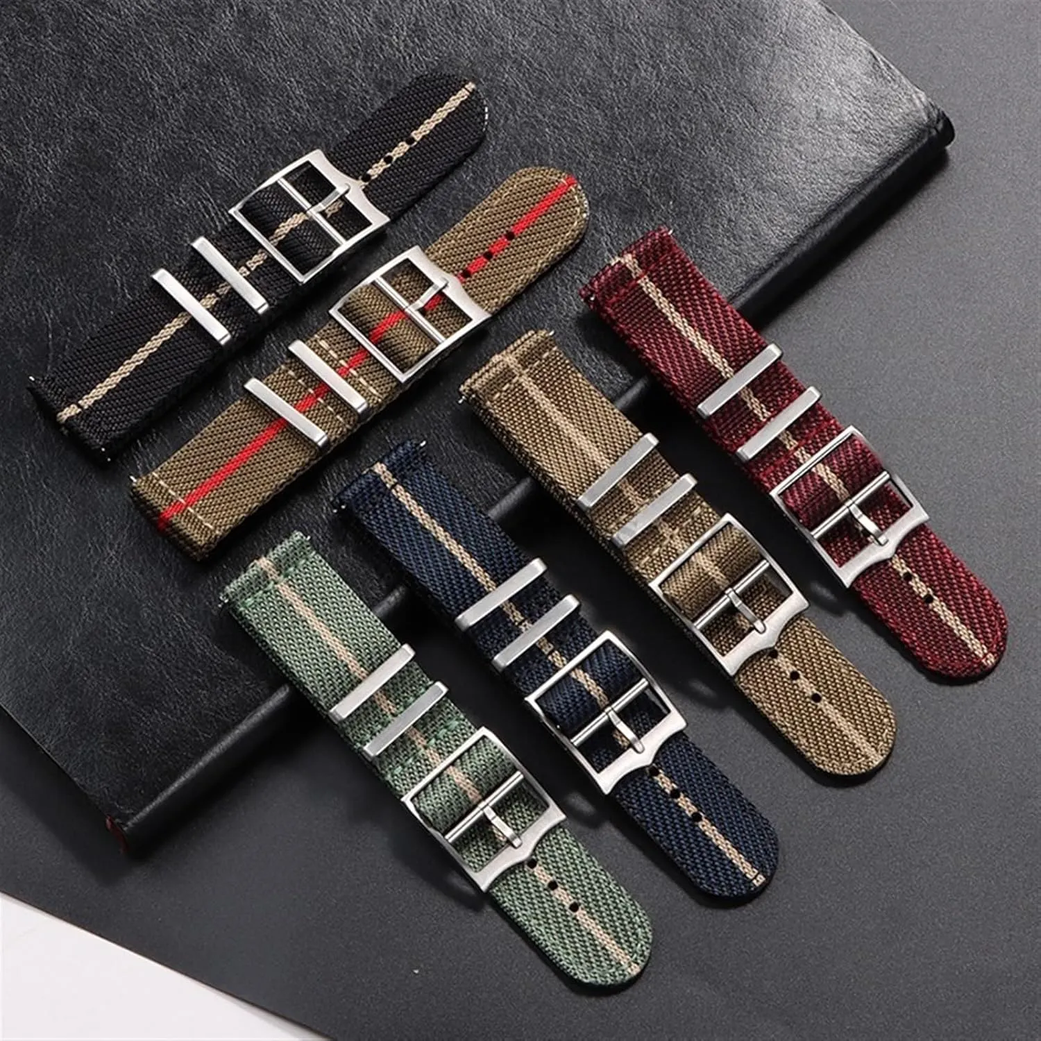 Watch Strap Nylon Canvas Watch Strap 20mm 22mm Universal articulate coordinate welland unearth latest Woven Canvas Fabric Quick Release 