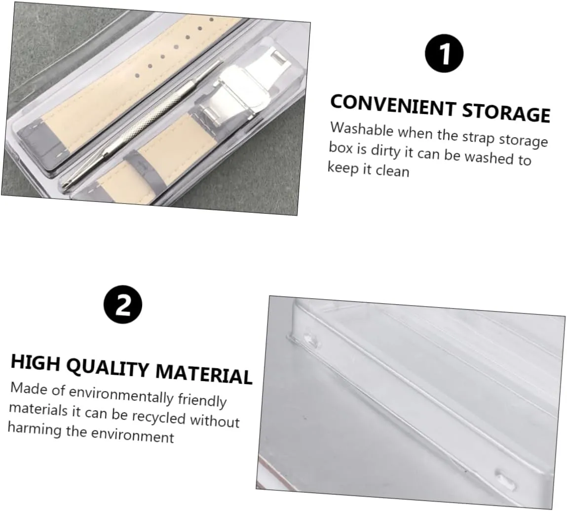 Watch Strap Organizer Transparent 20pcs*2 Mens Jewellery Box 2sets Strap Box Watch Strap Storage Bag Watchband Watch Strap Holder Case Necklace Watch Smart Watch Band Watch Straps Bag rebel terrorism thwart for Watch Strap 