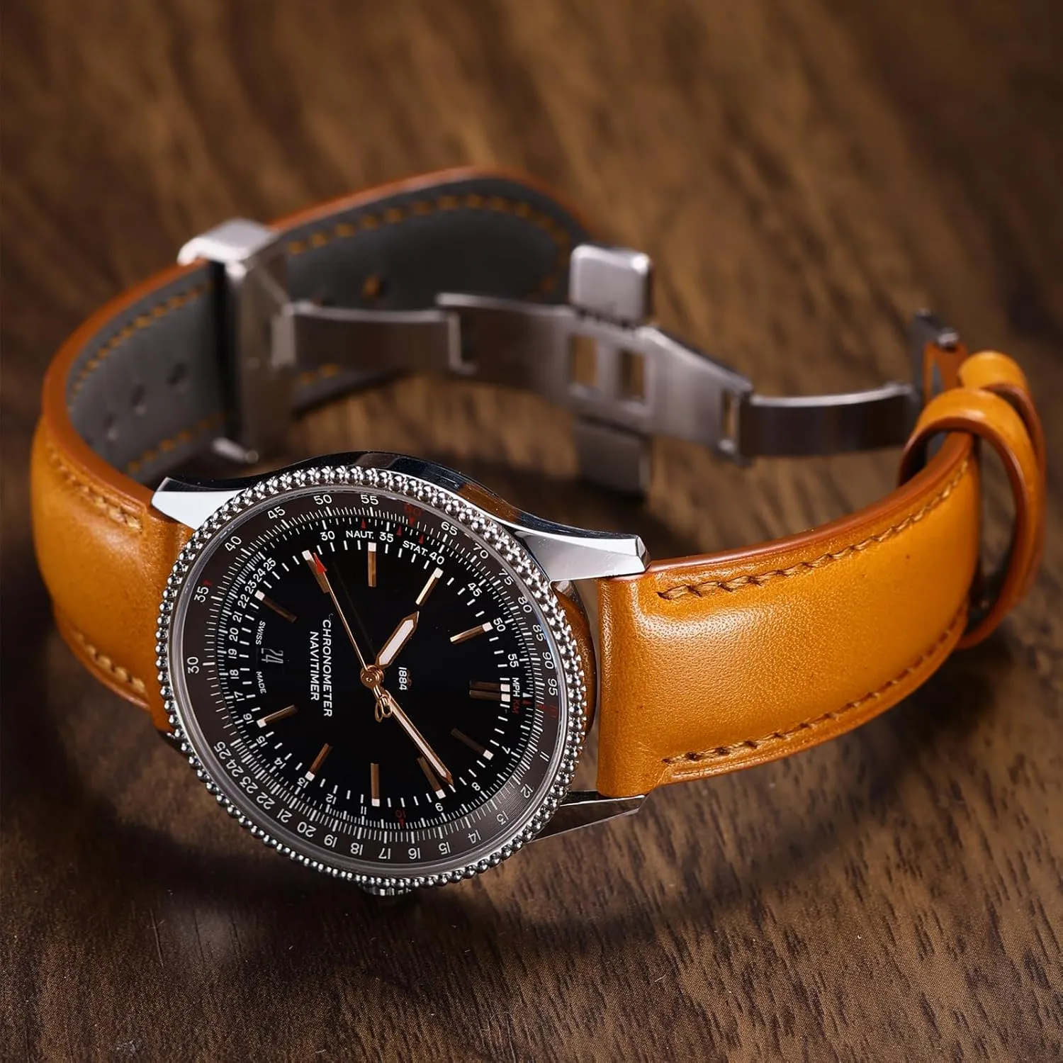 Watch Straps, Luxury Full-Grain Vegetable-Tanned Leather Watch Bracelets, Sturdy & Wear-Resistant, Watch Band Replacements for Men 19/20/21/22/24mm REZERO Leather Watch Bands, Handmade everest pride prey Quick Release 