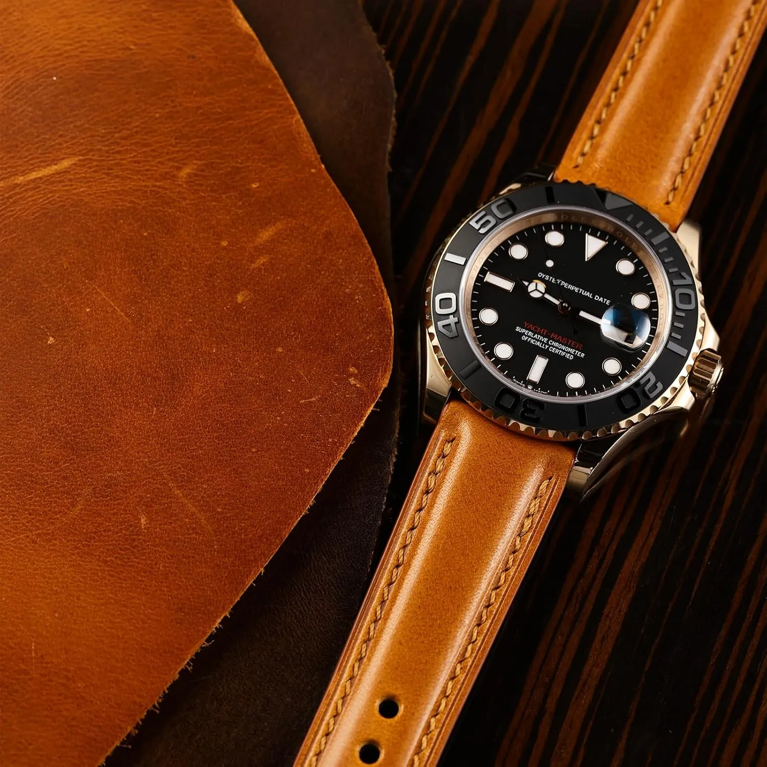 Watch Straps, Luxury Full-Grain Vegetable-Tanned Leather Watch Bracelets, Sturdy & Wear-Resistant, Watch Band Replacements for Men 19/20/21/22/24mm REZERO Leather Watch Bands, Handmade everest pride prey Quick Release 