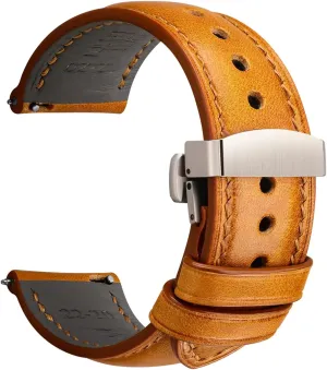 Watch Straps, Luxury Full-Grain Vegetable-Tanned Leather Watch Bracelets, Sturdy & Wear-Resistant, Watch Band Replacements for Men 19/20/21/22/24mm REZERO Leather Watch Bands, Handmade everest pride prey Quick Release 