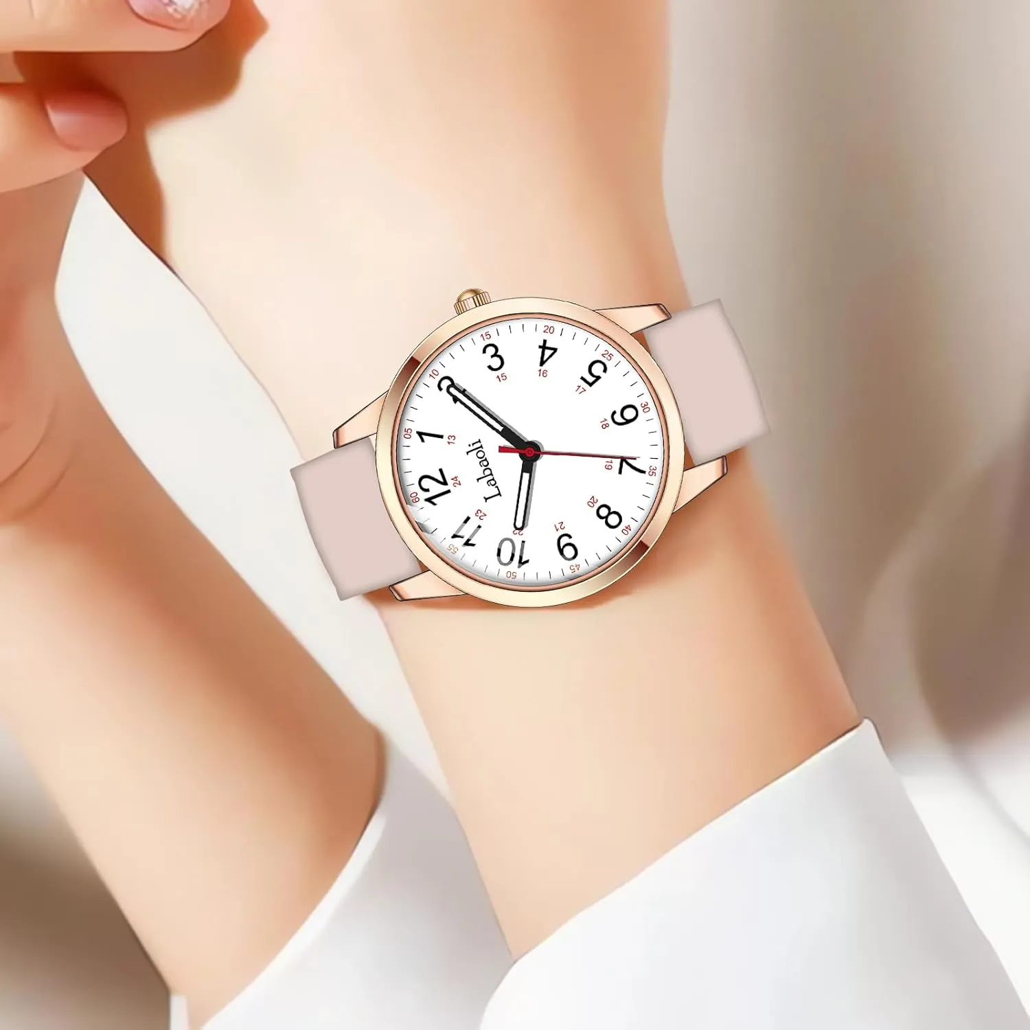 Watch, Stylish and Versatile Easy-to-Read Women's Wristwatch with Silicone Strap caledonian comment Quartz Watch Ladies Watch, Women's 