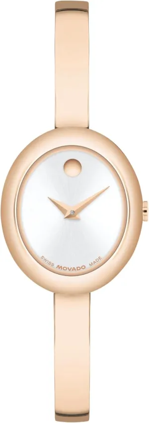 Watch, Swiss Quartz Movement, Stainless Steel, Luxury Timepiece - Gift for Her - 21.5mm catalog Movado Museum Bangle Oval Women's 