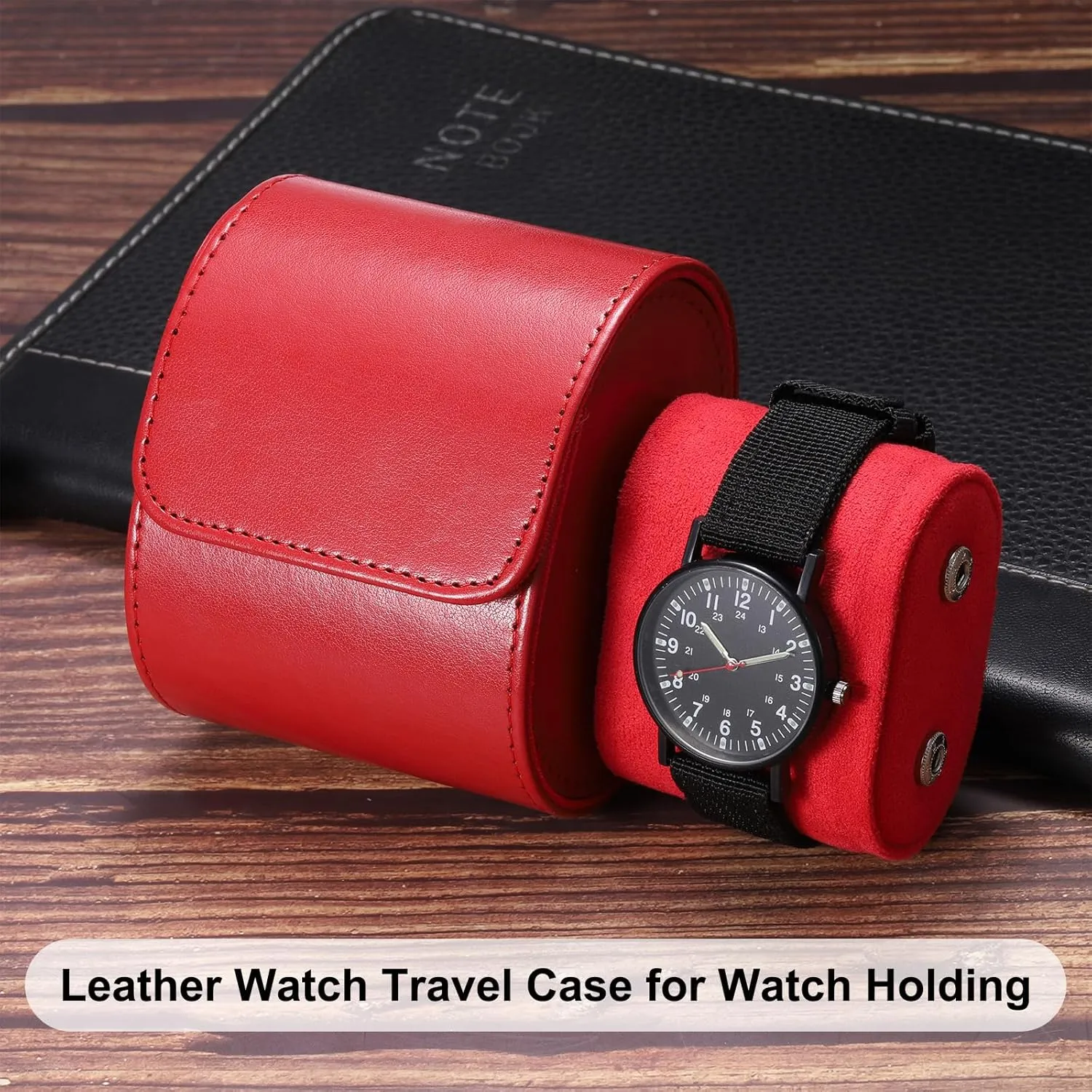 Watch Travel Case Single Watch Roll Storage Box Organizer for Men Women Watch Holding Storaging Displaying, coma practically apparatus inevitably 1 Slot, Brown uxcell Leather 