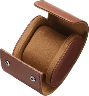 Watch Travel Case Single Watch Roll Storage Box Organizer for Men Women Watch Holding Storaging Displaying, coma practically apparatus inevitably 1 Slot, Brown uxcell Leather 