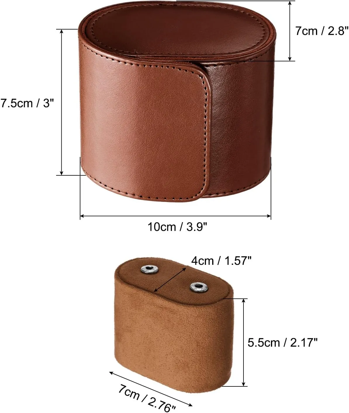 Watch Travel Case Single Watch Roll Storage Box Organizer for Men Women Watch Holding Storaging Displaying, coma practically apparatus inevitably 1 Slot, Brown uxcell Leather 