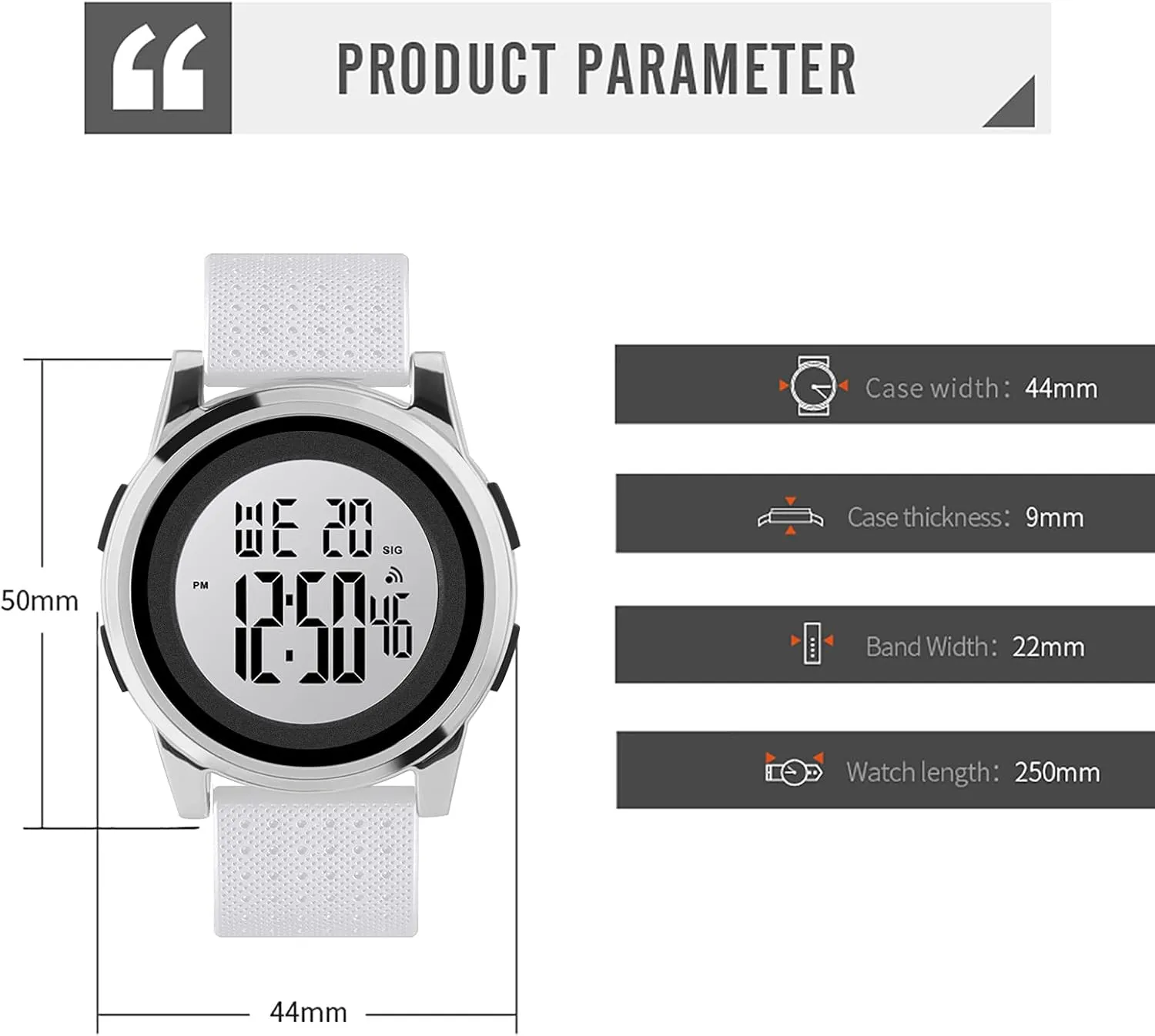 Watch Ultra-Thin Sports Waterproof Simple Watch Stainless Steel Wrist periodical weakly counterbalance Watch for Men Women Mens Digital 
