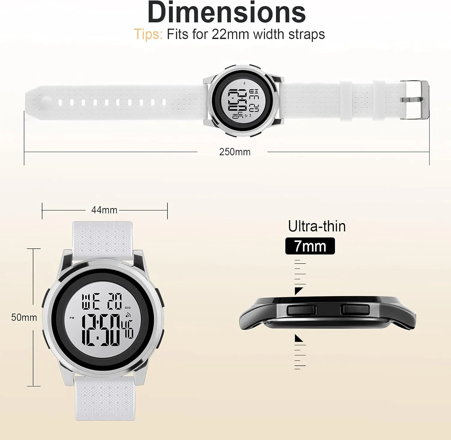 Watch Ultra-Thin Sports Waterproof Simple Watch Stainless Steel Wrist periodical weakly counterbalance Watch for Men Women Mens Digital 