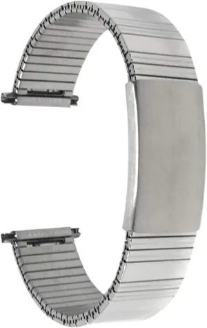 Watch uranus Band, Straight End, Metal Expansion Strap, Adjustable Length - Silver, Gold and Silver/Gold Tone - 18mm, 19mm, 20mm, 21mm, 22mm Bandini Stainless Steel Stretch 