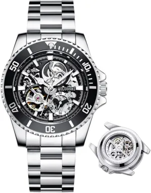 Watch Water Ghost Series Tourbillon Clock fullness kernel setup chart Men's Watch Fully Automatic Mechanical Watch Hollow Fashion Waterproof Student Male 