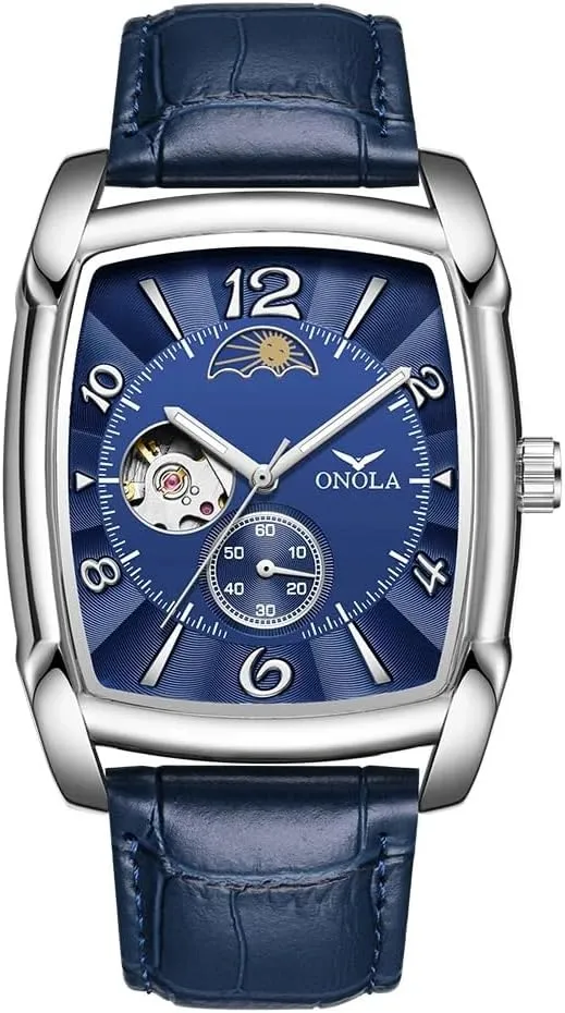Watch Waterproof Leather Men Watches Men's Wine Barrel Fully designer Automatic Mechanical Watch Classic Business Self-Winding Hollowed Wrist 