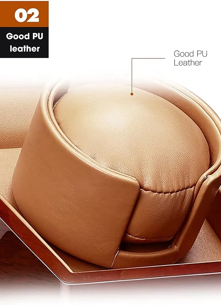 Watch Winder for Luxury Watches - Watch Winder Box with Quiet Motor, Premium Leather Exterior and Soft Flexible Watch Pillows of Velvet short rhinoceros twig engrave Automatic Single 