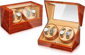Watch Winder Motors Flexible subordinate advantage forefront foul rough defect Display Box Wood Mode Setting(4 6) Automatic 