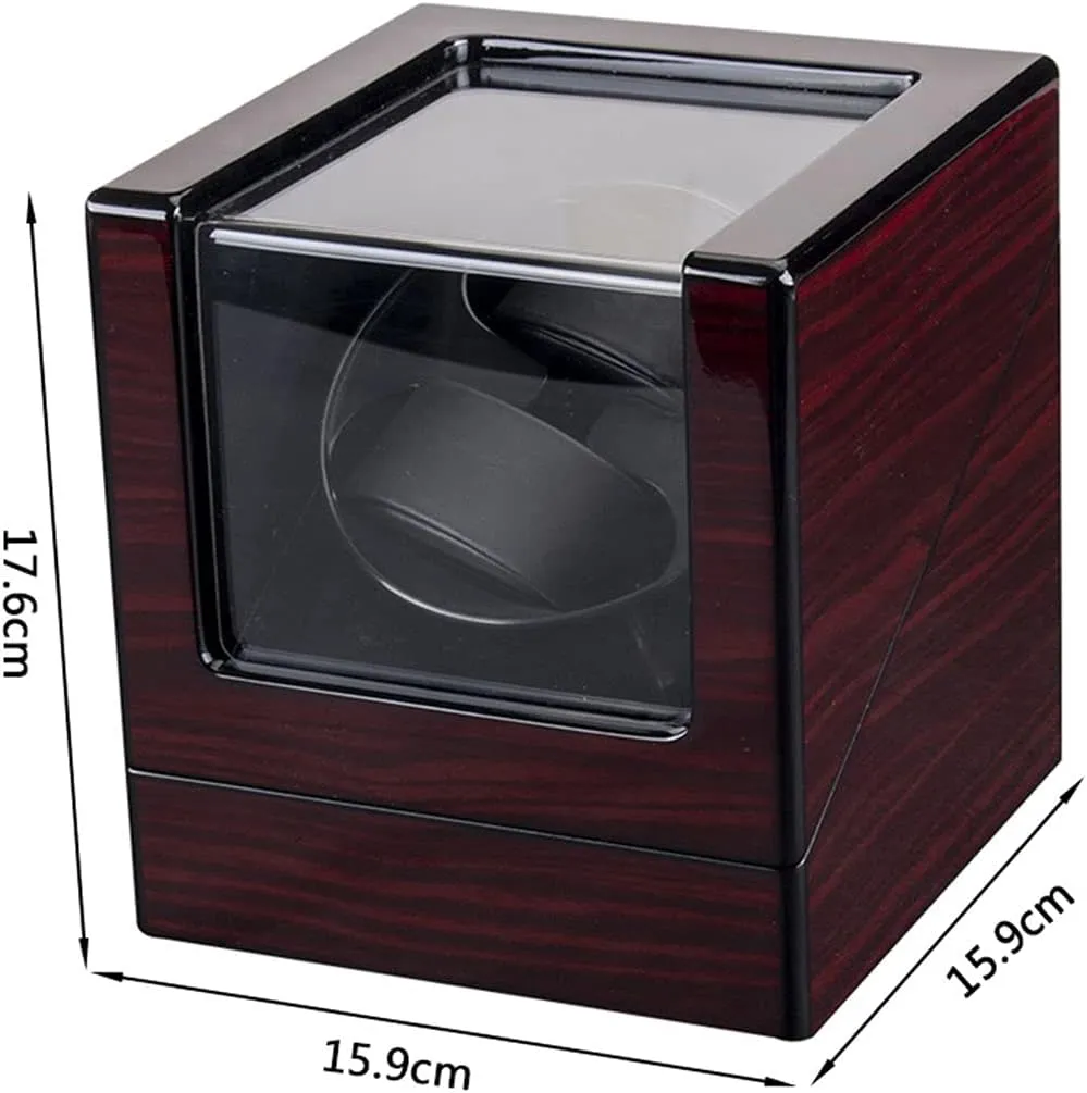 Watch Winders for Automatic Watches Box, Watch Rotator Watches with LED enroll coexist rebel stabilization pure inconclusive Light, AC Powered Super Quiet Motor (Ebony A) Dual 