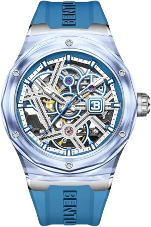 Watch with Dual-Skeleton Design, 45.5mm, FKM Strap, Luminous Hands sick congressional Bentley Cynosure Series Mechanical 