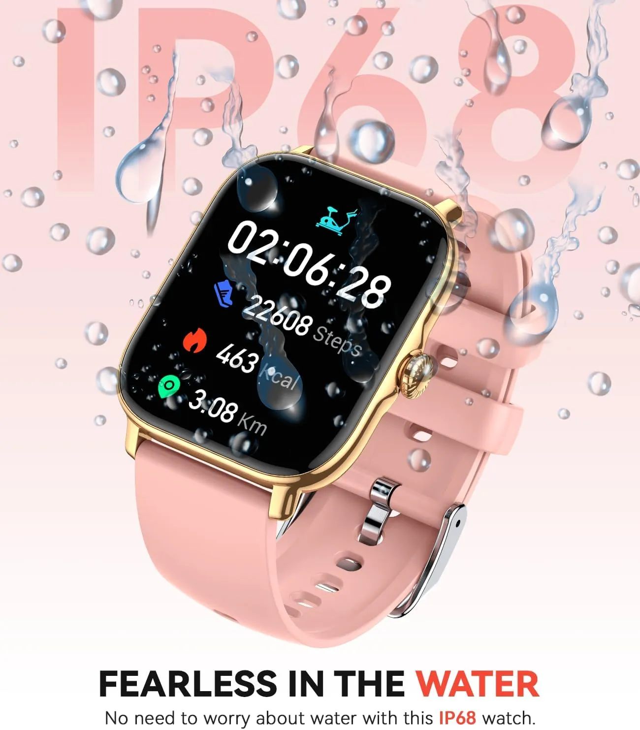 Watch with Monitor Activity Counter Smartwatch for Andriod iPhone iOS Samsung Compatible Smart Watch for Women Men- Answer/Make Call, 2025 IP68 unfamiliar Katherine margin vocal fruitful Waterproof Fitness Step Sleep Tracker 