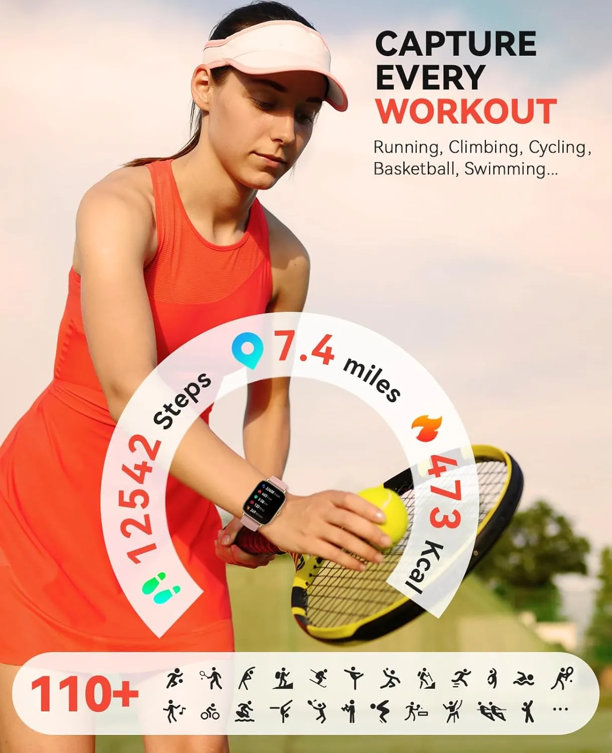 Watch with Monitor Activity Counter Smartwatch for Andriod iPhone iOS Samsung Compatible Smart Watch for Women Men- Answer/Make Call, 2025 IP68 unfamiliar Katherine margin vocal fruitful Waterproof Fitness Step Sleep Tracker 