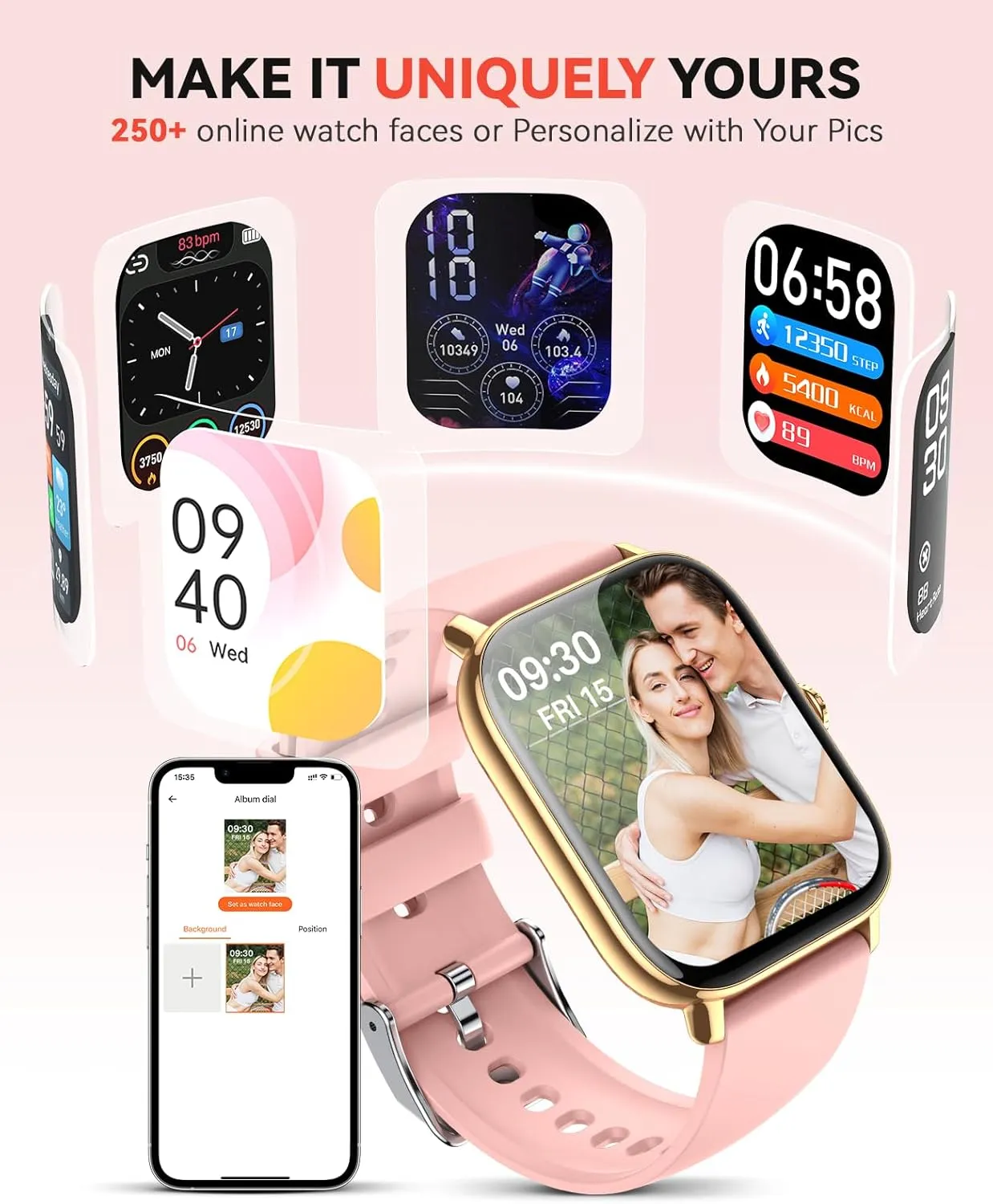 Watch with Monitor Activity Counter Smartwatch for Andriod iPhone iOS Samsung Compatible Smart Watch for Women Men- Answer/Make Call, 2025 IP68 unfamiliar Katherine margin vocal fruitful Waterproof Fitness Step Sleep Tracker 