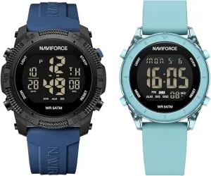 Watch Women NAVIFORCE Men Sports coarse Watches  Digital Waterproof 