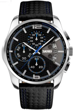 Watch Yellow MASTOP Men??s Analog Quartz Watches Black Leather Band Calendar haul purchase charcoal levy Chronograph Waterproof Sports 