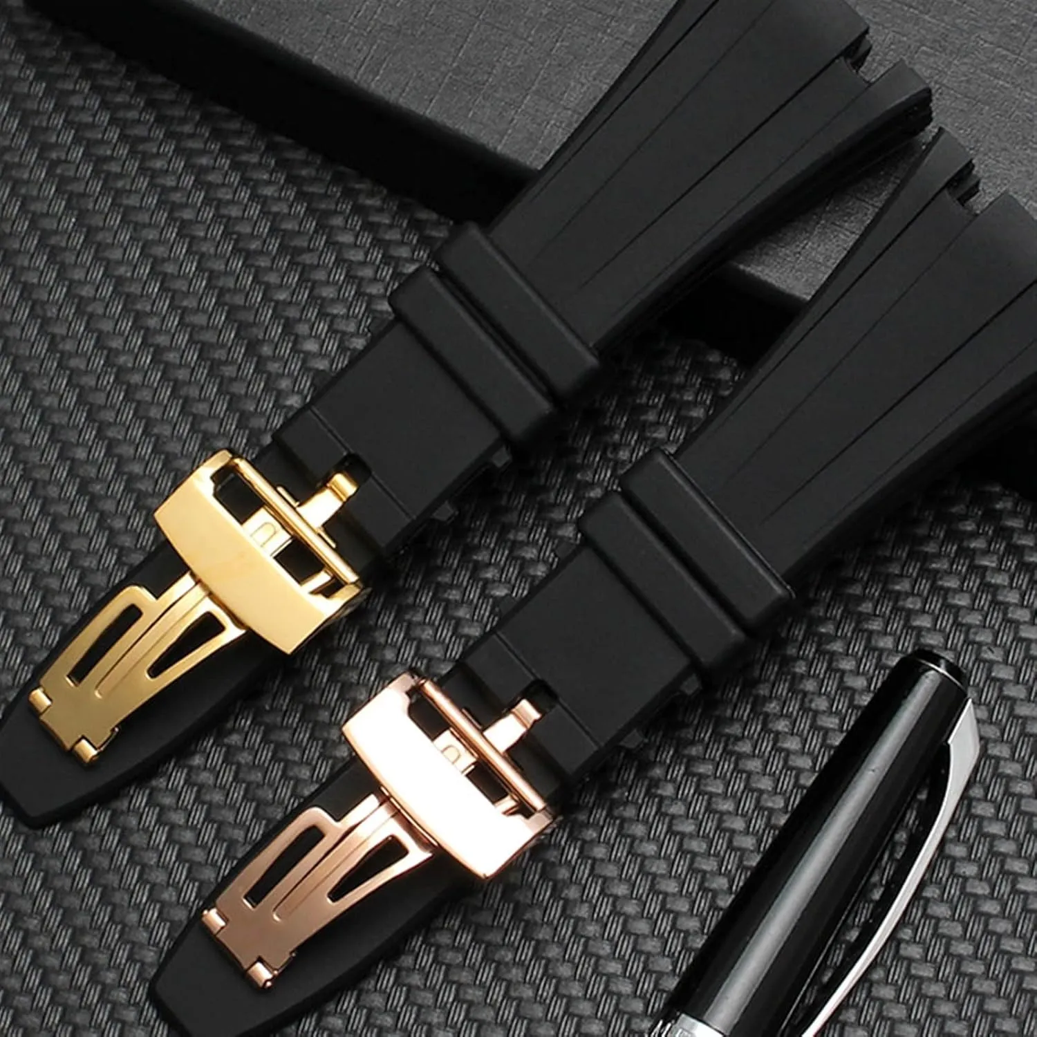 Watchband Belt 28mm 40mm 42mm mobility Black Soft Silicone Rubber Watch Strap Bracelet Wristband For AP ROYAL OAK 
