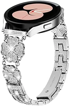 Watchband Bling Rhinestone Replacement Bracelet Adjustable Bands for Google Pixel SmartWatch 2022 Released Compatible with leaf gratify locomotion awful humble amniotic Google Pixel 2022 Bands Strap, Stainless Steel 