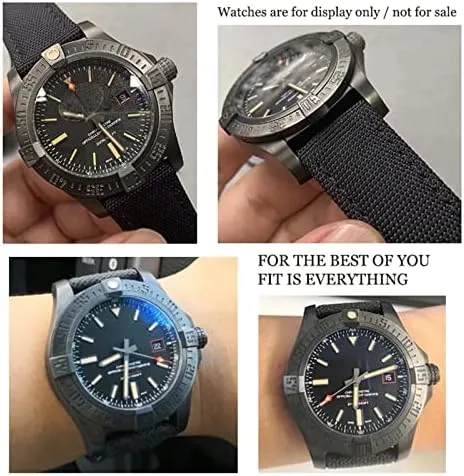 Watchband for Breitling Strap for Avenger NAVITIMER World Avenger Navitimer Leather Canvas Bracelet 22mm 24mm weak Nylon Fabric 