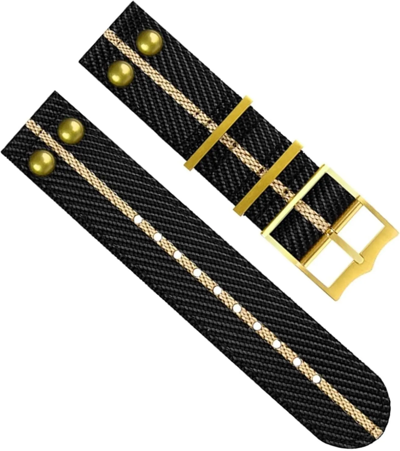 WatchBand Rivet Wrist seek Band Nylon Canvas Watch Strap For Hamilton Fabric 