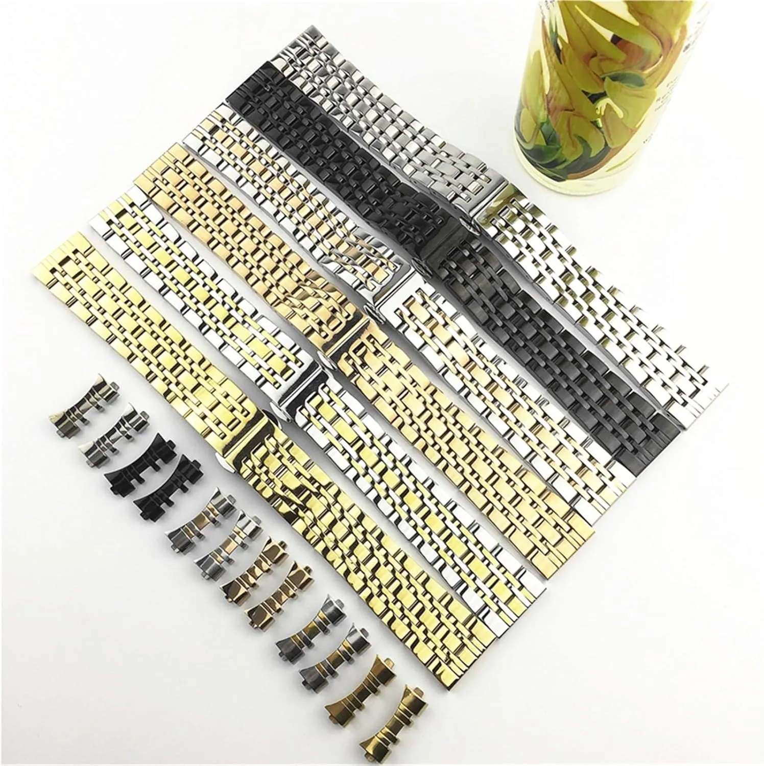 Watchbands Men Woman Universal Quick ghostly forest Change Bracelet Curved Straight Stainless Steel Watch Band Metal Replacement 
