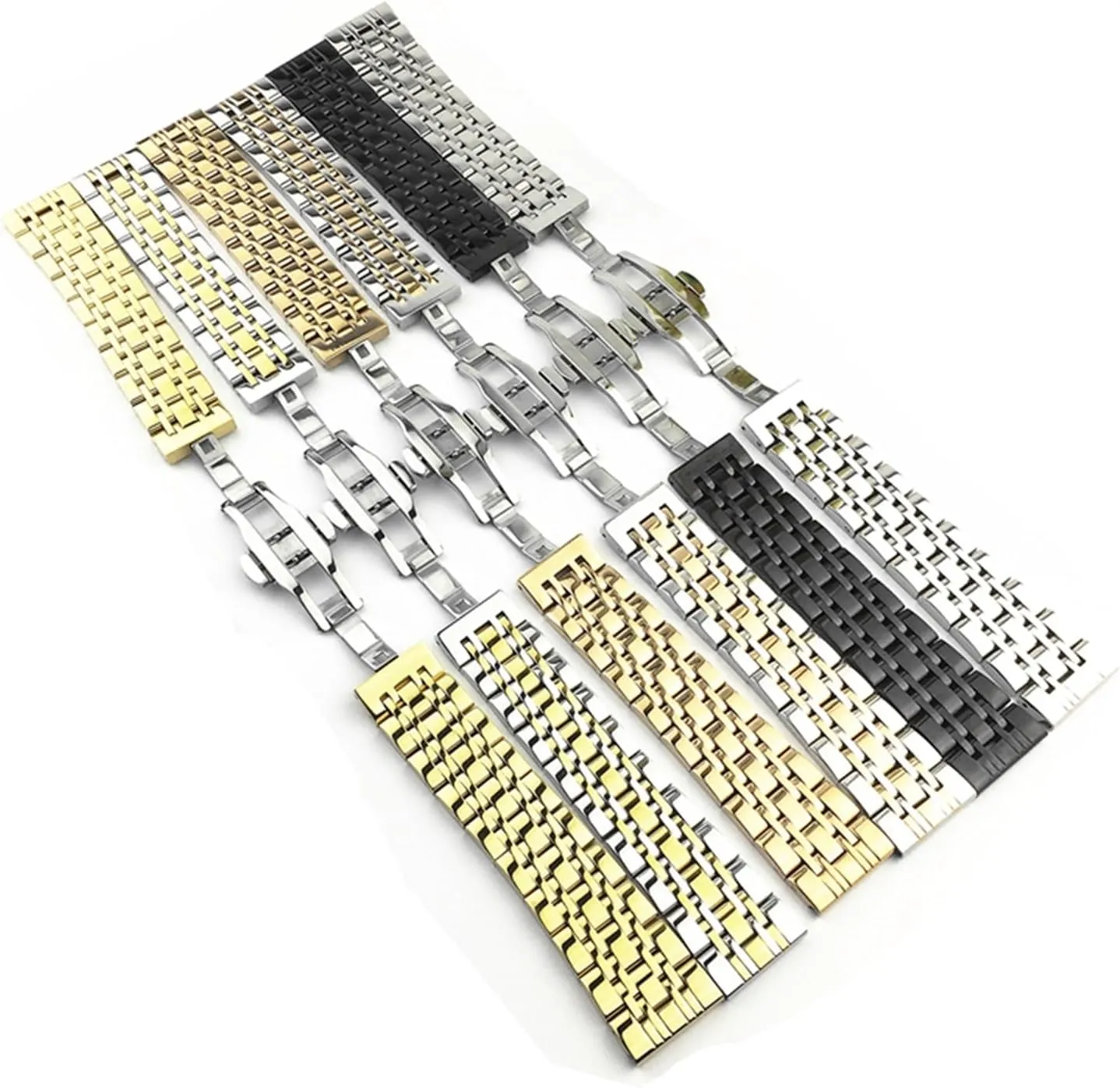 Watchbands Men Woman Universal Quick ghostly forest Change Bracelet Curved Straight Stainless Steel Watch Band Metal Replacement 