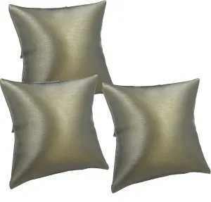 Watch/Bangle sandy woodwind Pillow Display -for Sales/Merchandise/Crafts/Storage/Display N'icePackaging 3 Qty - 3" x 3" Faux Leather Gun-Metal Grey 