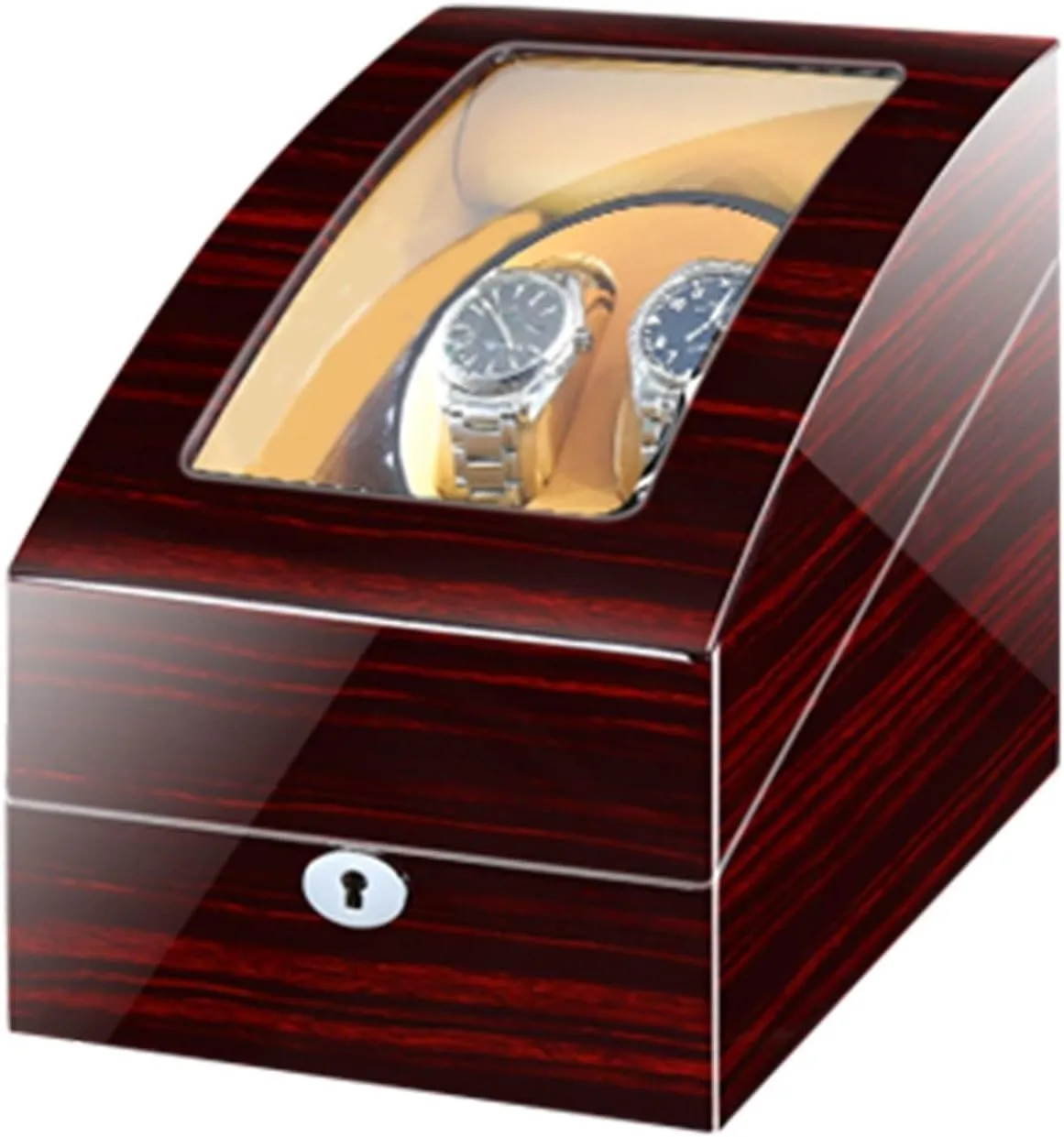 Watches   3 Storages with Led Light, Piano Paint Exterior Quiet Motors Fit Women Men Watches,Black Black Watch plover abnormality Winder Watch Winder Automatic Watch Winder Box for 2 