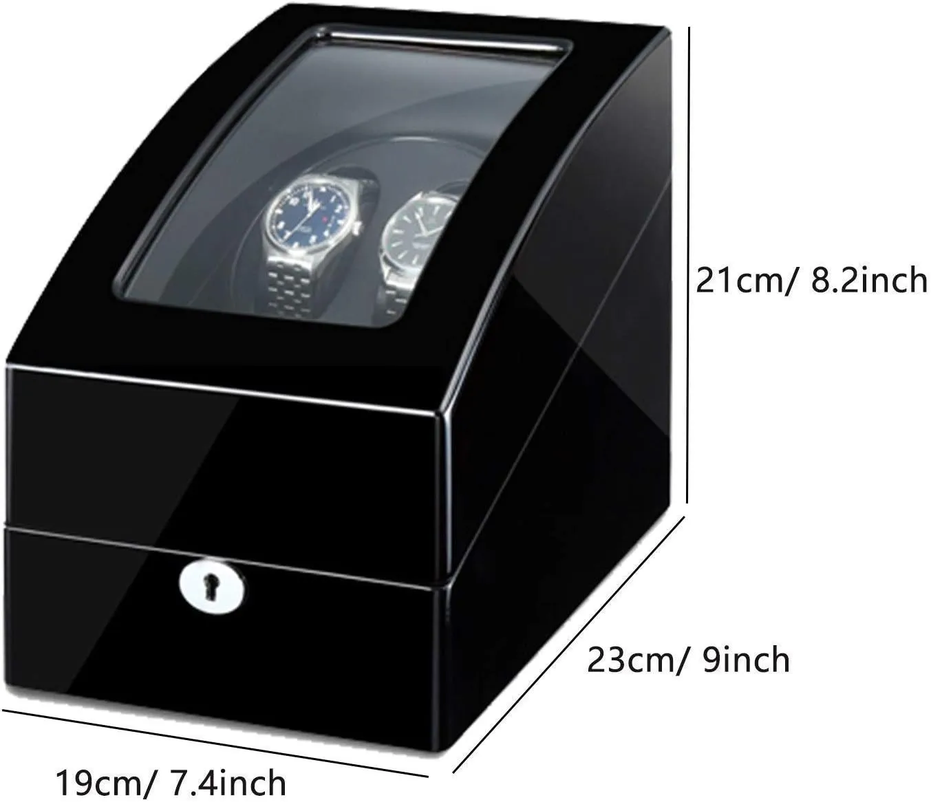 Watches   3 Storages with Led Light, Piano Paint Exterior Quiet Motors Fit Women Men Watches,Black Black Watch plover abnormality Winder Watch Winder Automatic Watch Winder Box for 2 