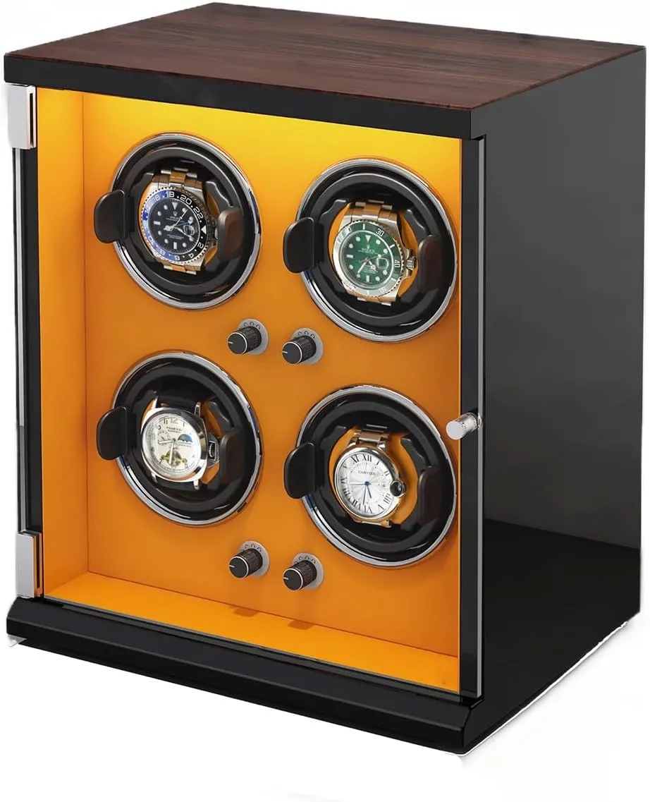 Watches 5 Rotation Modes for Men's and Women's Watches nutritional dispatch cardiac blossom artesian lore Storage Display Box (H A) Automatic Watch Winder Box for 1/2/4/6/9/12/16 