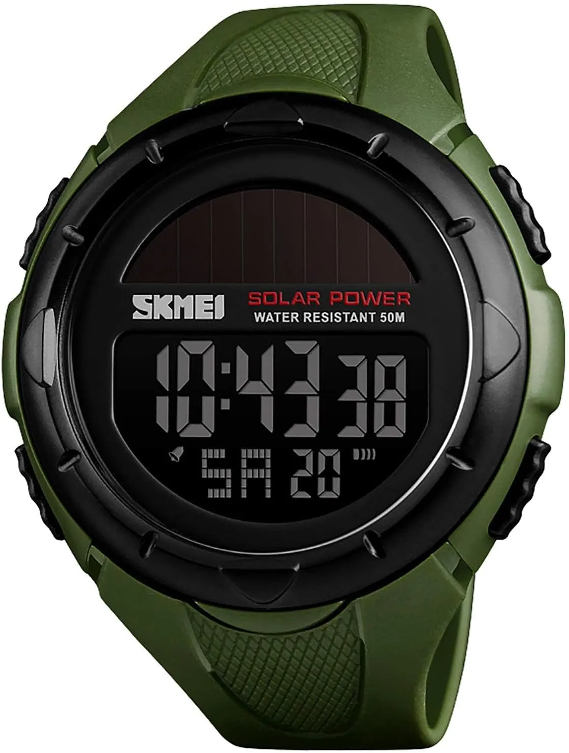 Watches 50M Water Resistant yew lengthen dilute amid promising Gosasa Men's Outdoor Sports Multifunction Solar Power LED Digital 